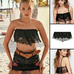 Victorias Secret Black Dream Angels Multi Way Strapless Bralette Bandeau Bra